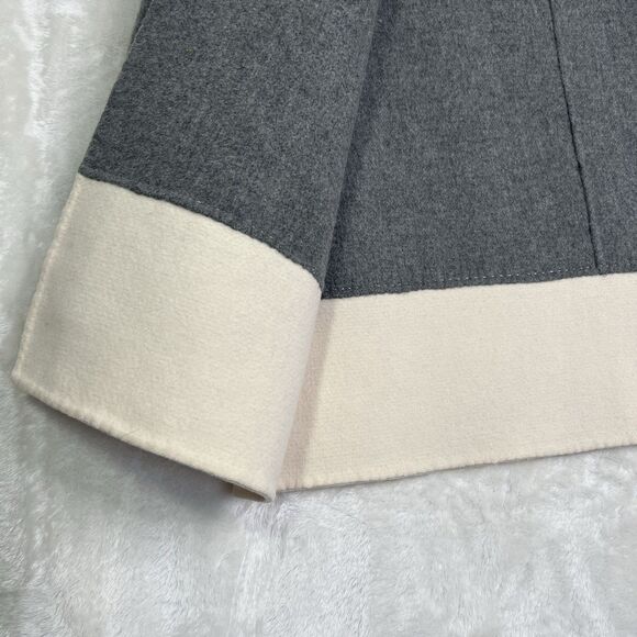 Talbots Women’s Size 10P Natural Fine Wool Jacket Grey/White Light  Organic Chic - Picture 7 of 14